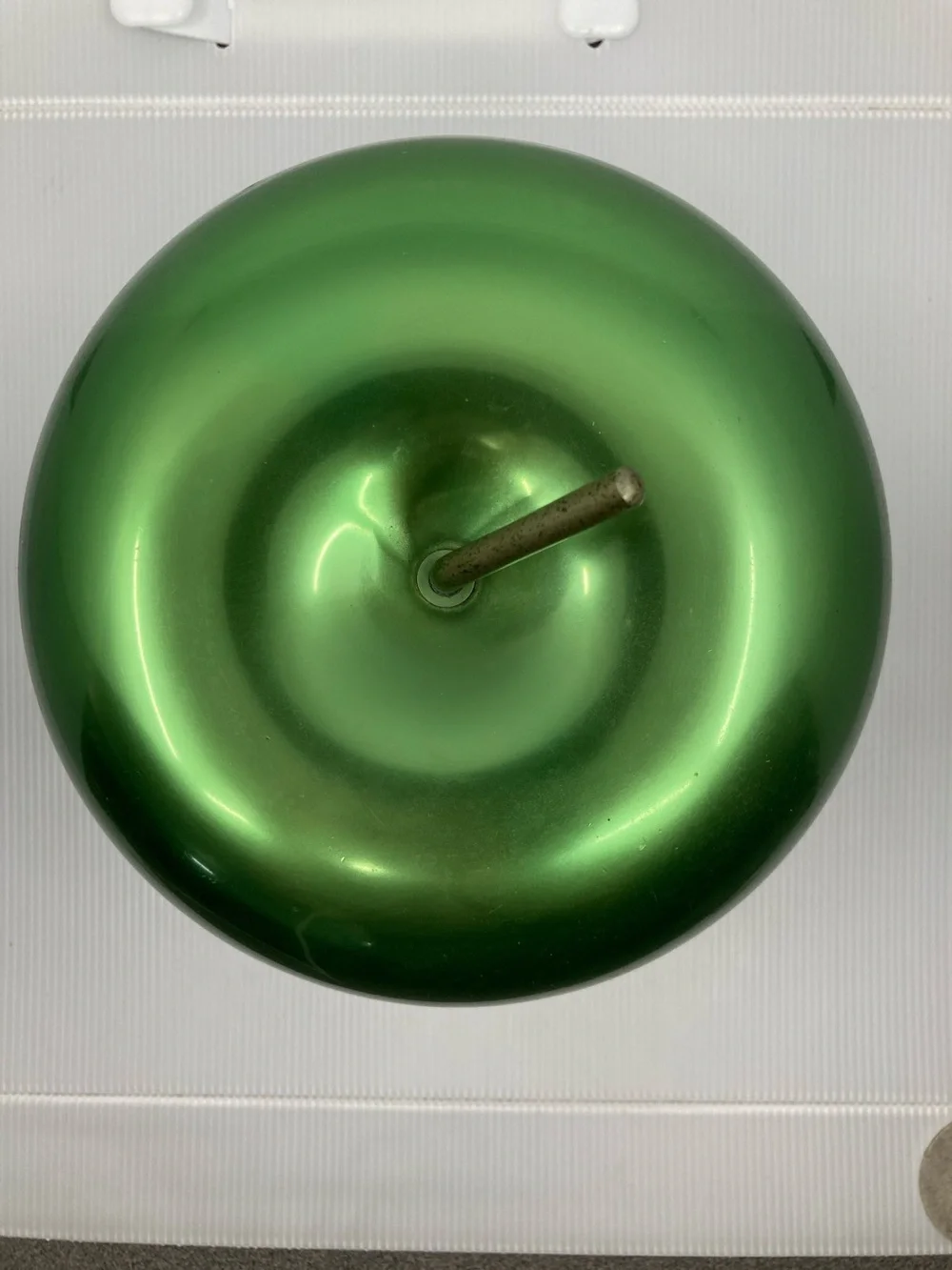 VINTAGE MCM GREEN ANODIZED APPLE ICE BUCKET COOKIE JAR